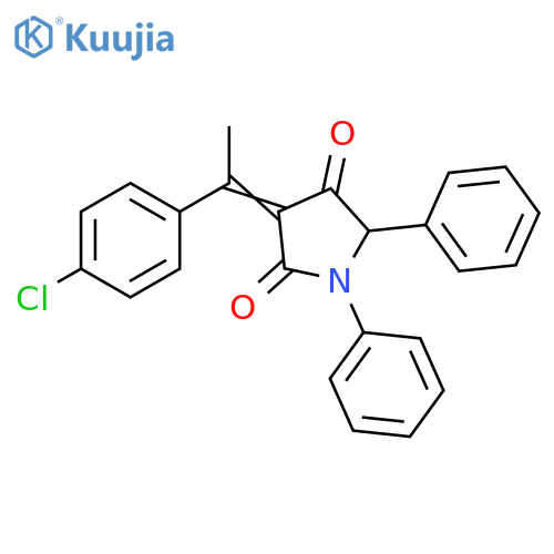 2,4-Pyrrolidinedione, 3-[1-(4-chlorophenyl)ethylidene]-1,5-diphenyl- structure