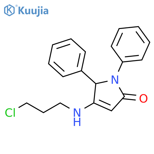 2H-Pyrrol-2-one, 4-[(3-chloropropyl)amino]-1,5-dihydro-1,5-diphenyl- structure