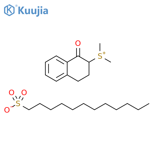 Sulfonium, dimethyl(1,2,3,4-tetrahydro-1-oxo-2-naphthalenyl)-,1-dodecanesulfonate structure