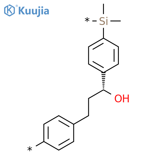 Poly[(dimethylsilylene)-1,4-phenylene[(1R)-1-hydroxy-1,3-propanediyl]-1,4-phenylene] structure