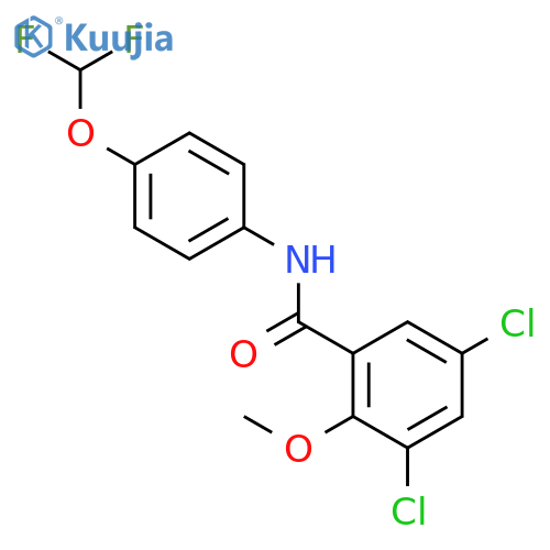 Benzamide, 3,5-dichloro-N-[4-(difluoromethoxy)phenyl]-2-methoxy- structure