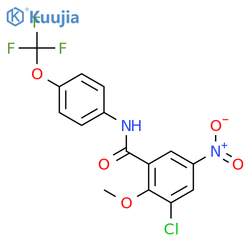 Benzamide, 3-chloro-2-methoxy-5-nitro-N-[4-(trifluoromethoxy)phenyl]- structure