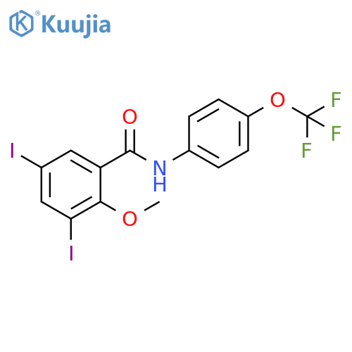 Benzamide, 3,5-diiodo-2-methoxy-N-[4-(trifluoromethoxy)phenyl]- structure