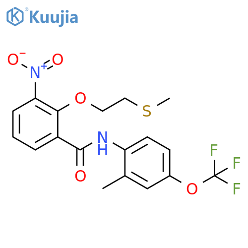 Benzamide,2-[2-(methylthio)ethoxy]-N-[2-methyl-4-(trifluoromethoxy)phenyl]-3-nitro- structure