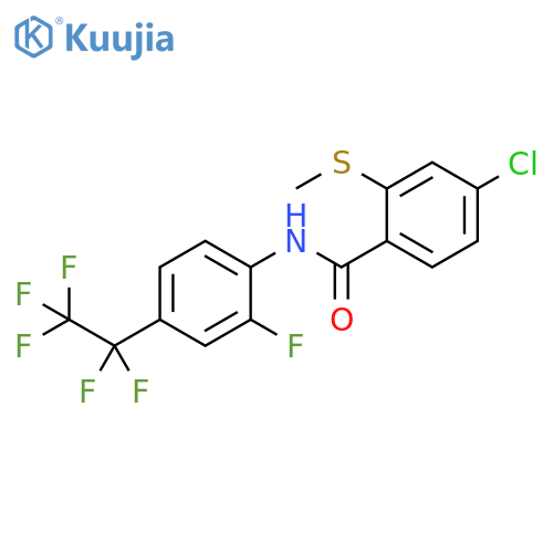 Benzamide,4-chloro-N-[2-fluoro-4-(pentafluoroethyl)phenyl]-2-(methylthio)- structure