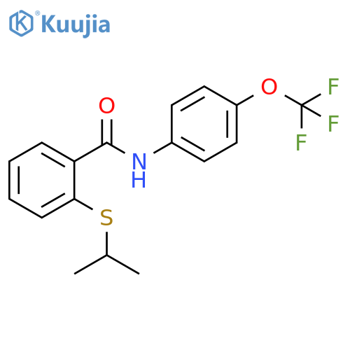Benzamide, 2-[(1-methylethyl)thio]-N-[4-(trifluoromethoxy)phenyl]- structure