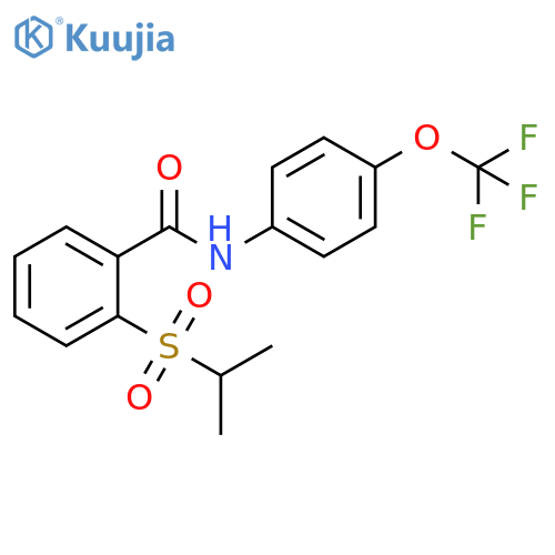 Benzamide, 2-[(1-methylethyl)sulfonyl]-N-[4-(trifluoromethoxy)phenyl]- structure