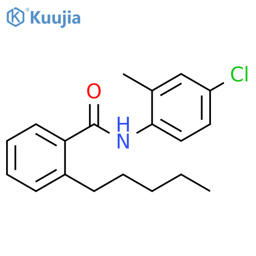 Benzamide, N-(4-chloro-2-methylphenyl)-2-pentyl- structure