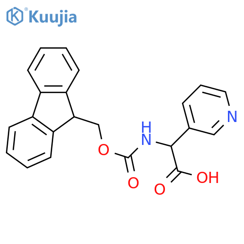 2-({(9H-fluoren-9-yl)methoxycarbonyl}amino)-2-(pyridin-3-yl)acetic acid structure