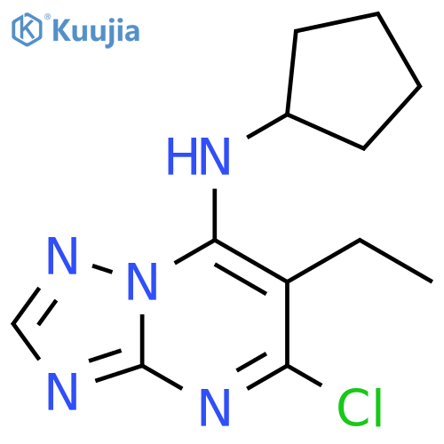 [1,2,4]Triazolo[1,5-a]pyrimidin-7-amine, 5-chloro-N-cyclopentyl-6-ethyl- structure