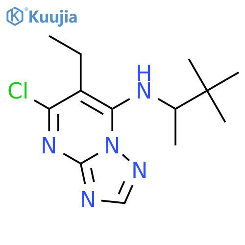 [1,2,4]Triazolo[1,5-a]pyrimidin-7-amine,5-chloro-6-ethyl-N-(1,2,2-trimethylpropyl)- structure