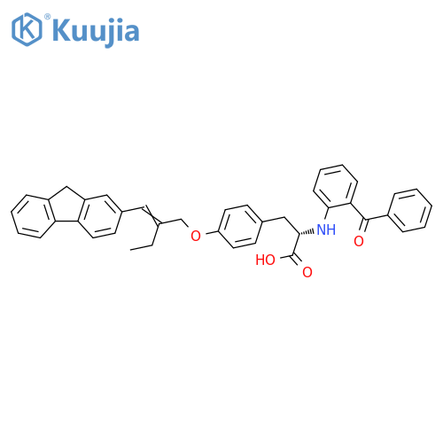 L-Tyrosine, N-(2-benzoylphenyl)-O-[2-(9H-fluoren-2-ylmethylene)butyl]- structure