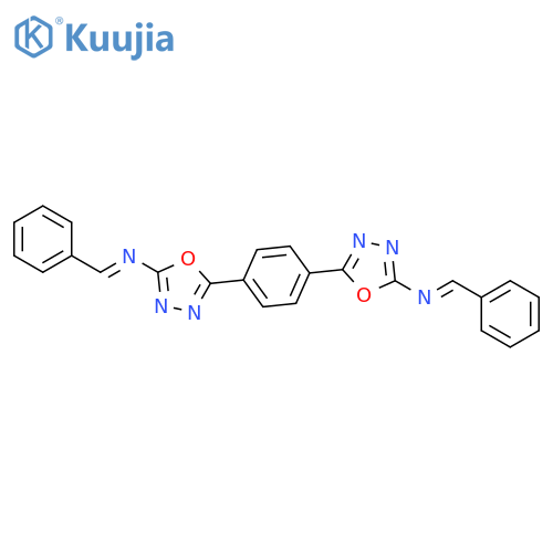 1,3,4-Oxadiazol-2-amine, 5,5'-(1,4-phenylene)bis[N-(phenylmethylene)- structure