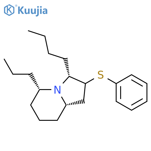 Indolizine, 3-butyloctahydro-2-(phenylthio)-5-propyl-, (3R,5S,8aS)- structure