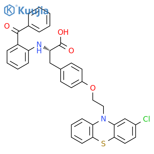 L-Tyrosine,N-(2-benzoylphenyl)-O-[2-(2-chloro-10H-phenothiazin-10-yl)ethyl]- structure
