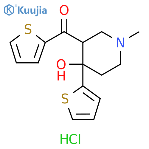 4-Hydroxy-1-methyl-4-(2-thienyl)-3-piperidinyl-2-thienylmethanone Hydrochloride structure
