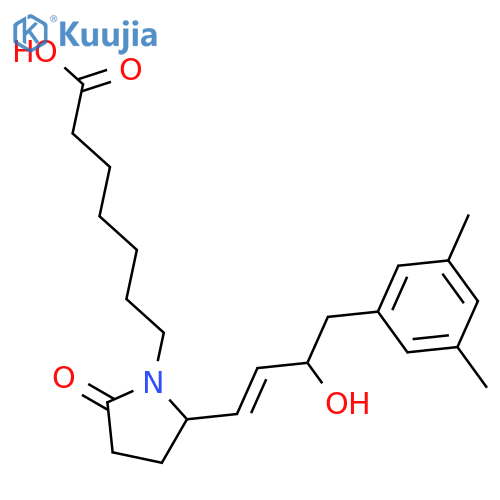 1-Pyrrolidineheptanoic acid,2-[(1E,3S)-4-(3,5-dimethylphenyl)-3-hydroxy-1-butenyl]-5-oxo-, (2R)- structure