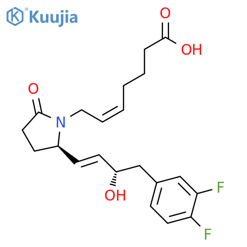 5-Heptenoic acid,7-[(2R)-2-[(1E,3S)-4-(3,4-difluorophenyl)-3-hydroxy-1-butenyl]-5-oxo-1-pyrrolidinyl]-, (5Z)- structure