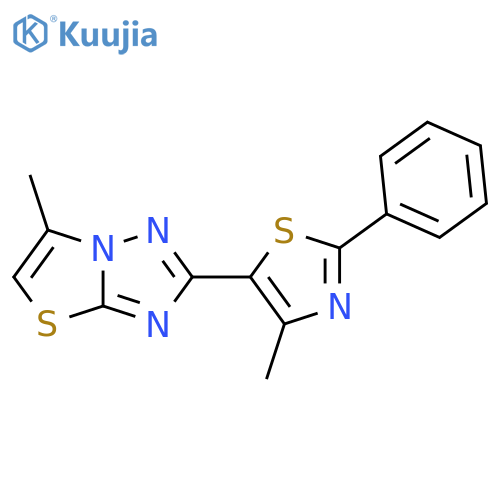 Thiazolo[3,2-b][1,2,4]triazole, 6-methyl-2-(4-methyl-2-phenyl-5-thiazolyl)- structure