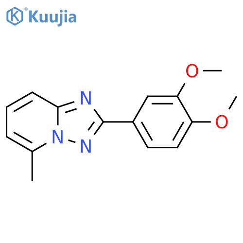 [1,2,4]Triazolo[1,5-a]pyridine, 2-(3,4-dimethoxyphenyl)-5-methyl- structure