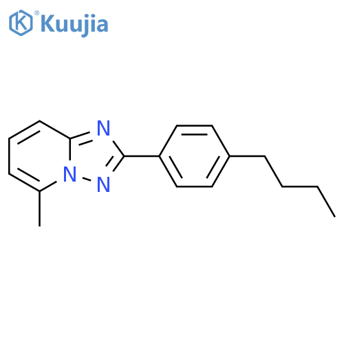 [1,2,4]Triazolo[1,5-a]pyridine, 2-(4-butylphenyl)-5-methyl- structure