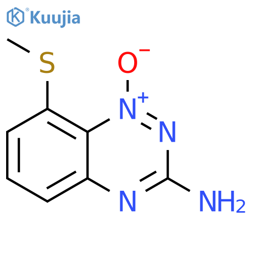 1,2,4-Benzotriazin-3-amine, 8-(methylthio)-, 1-oxide structure