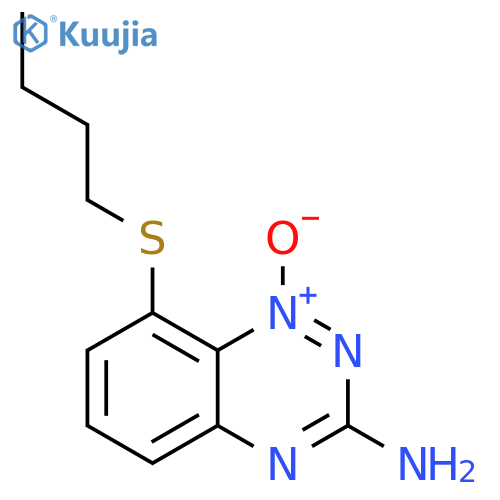 1,2,4-Benzotriazin-3-amine, 8-(butylthio)-, 1-oxide structure
