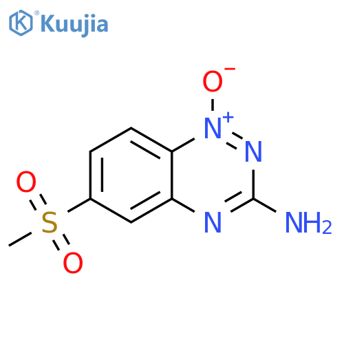1,2,4-Benzotriazin-3-amine, 6-(methylsulfonyl)-, 1-oxide structure