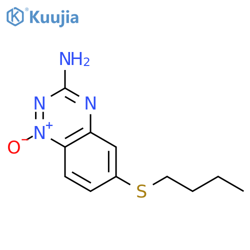 1,2,4-Benzotriazin-3-amine, 6-(butylthio)-, 1-oxide structure