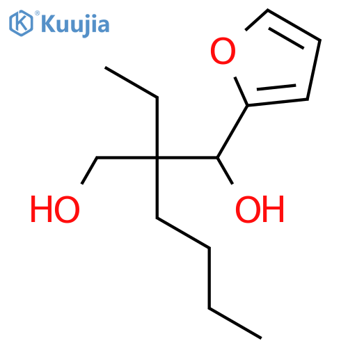 2-butyl-2-ethyl-1-(2-furyl)propane-1,3-diol structure