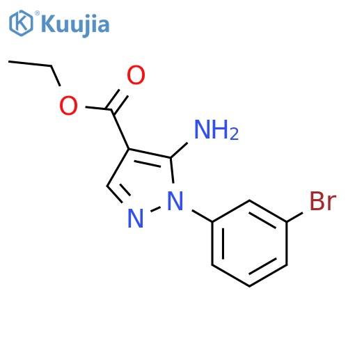 5-Amino-1-(3-bromo-phenyl)-1H-pyrazole-4-carboxylic acid ethyl ester structure