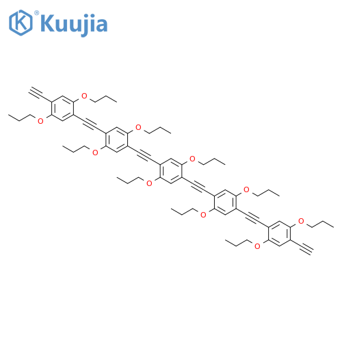 Benzene,1,4-bis[[4-[(4-ethynyl-2,5-dipropoxyphenyl)ethynyl]-2,5-dipropoxyphenyl]ethynyl]-2,5-dipropoxy- structure