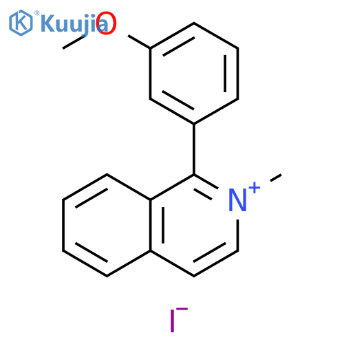 Isoquinolinium, 1-(3-methoxyphenyl)-2-methyl-, iodide structure