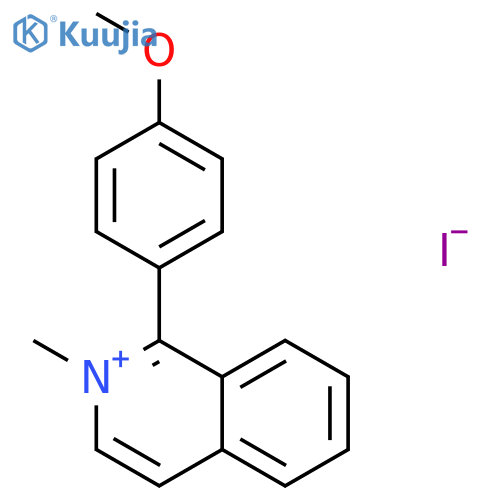 Isoquinolinium, 1-(4-methoxyphenyl)-2-methyl-, iodide structure