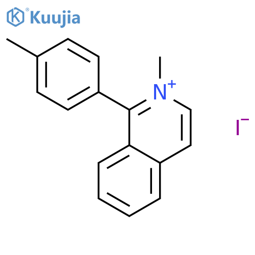 Isoquinolinium, 2-methyl-1-(4-methylphenyl)-, iodide structure