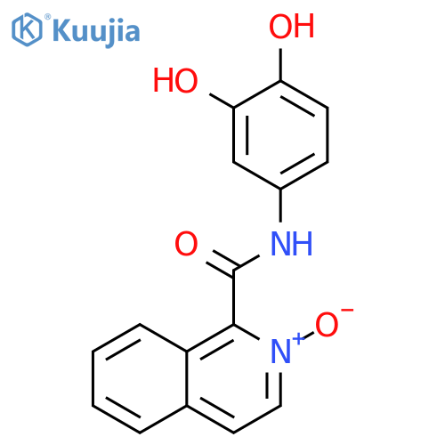 1-Isoquinolinecarboxamide, N-(3,4-dihydroxyphenyl)-, 2-oxide structure