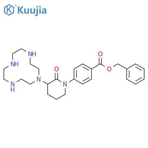 Benzoic acid,4-[2-oxo-3-(1,4,7,10-tetraazacyclododec-1-yl)-1-piperidinyl]-,phenylmethyl ester structure