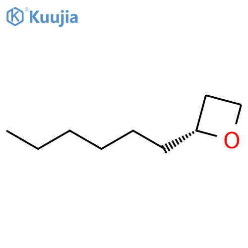 Oxetane, 2-hexyl-, (2R)- structure