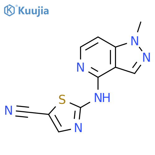 5-Thiazolecarbonitrile,2-[(1-methyl-1H-pyrazolo[4,3-c]pyridin-4-yl)amino]- structure