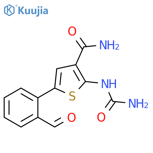 3-Thiophenecarboxamide,2-[(aminocarbonyl)amino]-5-(2-formylphenyl)- structure