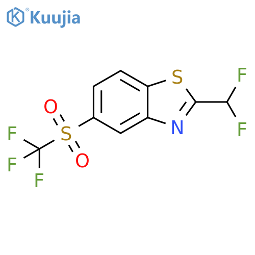 Benzothiazole, 2-(difluoromethyl)-5-[(trifluoromethyl)sulfonyl]- structure