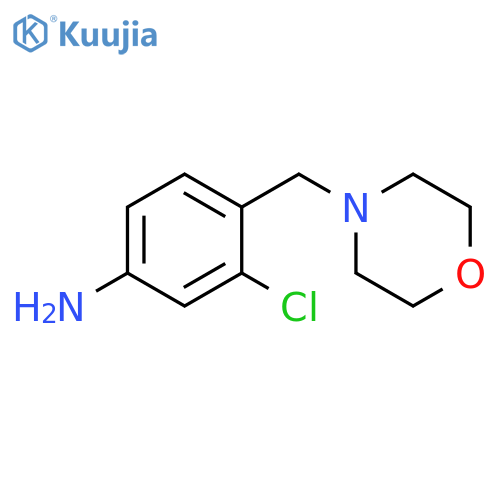 3-chloro-4-[(morpholin-4-yl)methyl]aniline structure