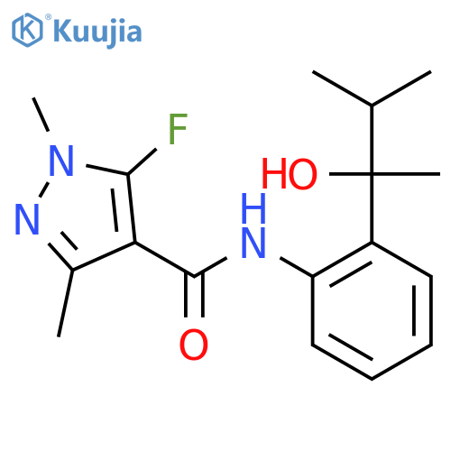 1H-Pyrazole-4-carboxamide,5-fluoro-N-[2-(1-hydroxy-1,2-dimethylpropyl)phenyl]-1,3-dimethyl- structure