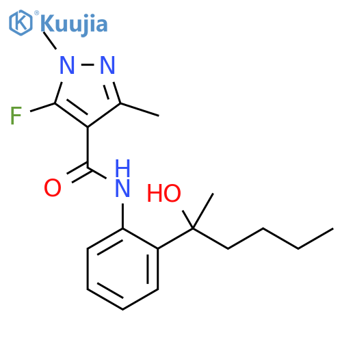 1H-Pyrazole-4-carboxamide,5-fluoro-N-[2-(1-hydroxy-1-methylpentyl)phenyl]-1,3-dimethyl- structure