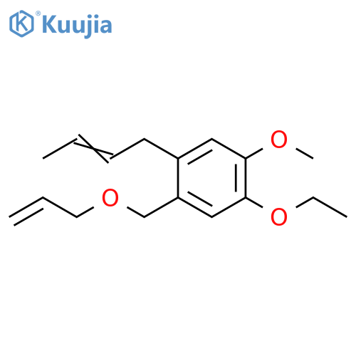 Benzene, 1-(2-butenyl)-4-ethoxy-5-methoxy-2-[(2-propenyloxy)methyl]- structure