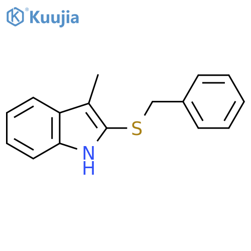 1H-Indole, 3-methyl-2-[(phenylmethyl)thio]- structure