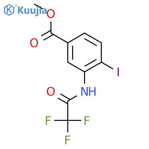 Benzoic acid, 4-iodo-3-[(trifluoroacetyl)amino]-, methyl ester structure