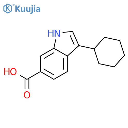 3-Cyclohexyl-1H-indole-6-carboxylic Acid structure