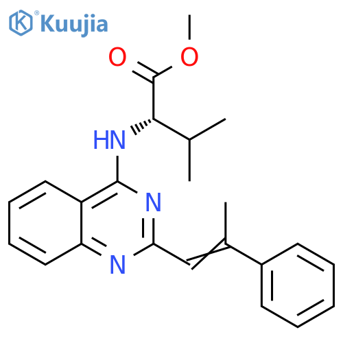 L-Valine, N-[2-(2-phenyl-1-propenyl)-4-quinazolinyl]-, methyl ester structure