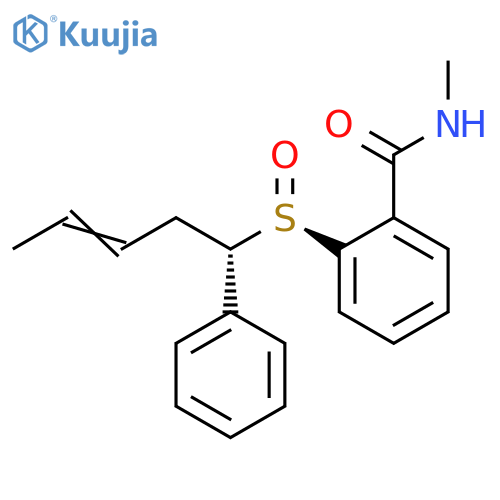Benzamide, N-methyl-2-[(S)-[(1R)-1-phenyl-3-pentenyl]sulfinyl]-, rel- structure
